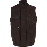 Eight Pocket Leather Gilet Brown/waxy: HUNTER