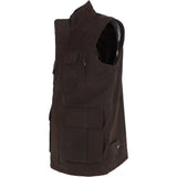 Eight Pocket Leather Gilet Brown/waxy: HUNTER