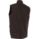 Eight Pocket Leather Gilet Brown/waxy: HUNTER