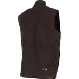 Eight Pocket Leather Gilet Brown/waxy: HUNTER