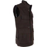 Eight Pocket Leather Gilet Brown/waxy: HUNTER