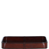Luxuary Leather Serving Tray Chestnut: LF-158