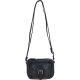 Ashwood Leather Smart Women's Buckle Crossbody Bag Black: S-31