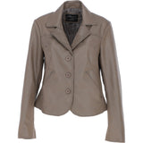 Ashwood Leather Short Blazer Jacket Biscuit : Awl 1676