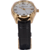 Ashwood Womens Croc Leather Watch With Mother Of Pearl Face Black: AW-0013