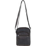 Real Leather Compact Crossbody Bag Brown: SICILY