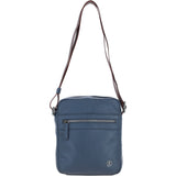 Brampton Leather Men's Crossbody Bag Navy: 64405