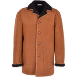 Mens Classic Sheepskin Coat Whisky/black: KE 884 BOX