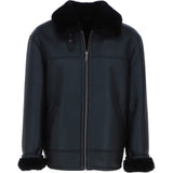 Sheepskin Flying Jacket Black: KE 007E