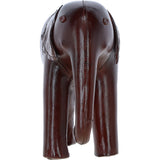 Handcrafted Leather Elephant Decorative Ornament Chestnut: LF-176