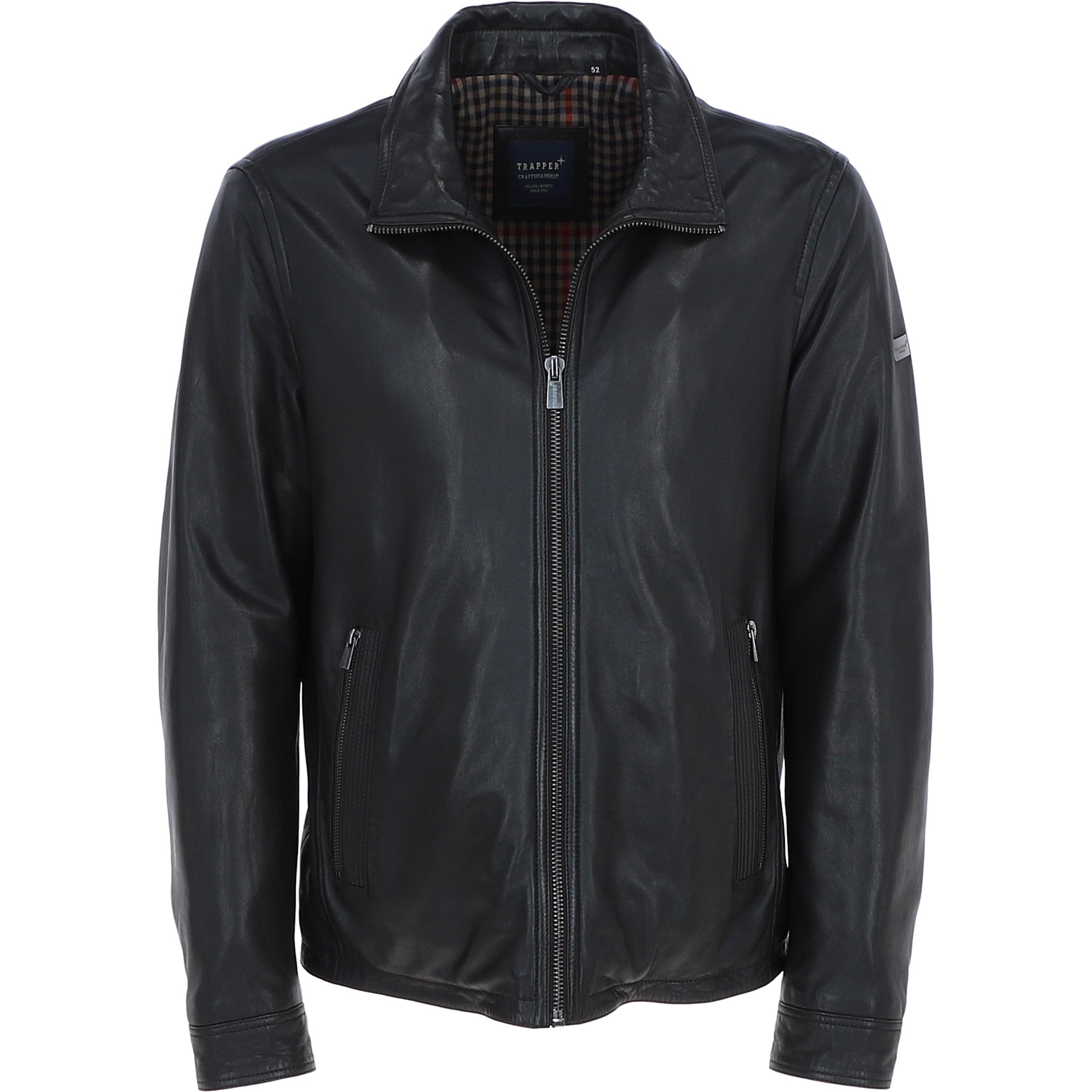 Trapper Mens Leather Jacket Dk Brown 27: no1