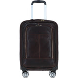 Premium Leather Trolley Suitcase Brown: pl-52