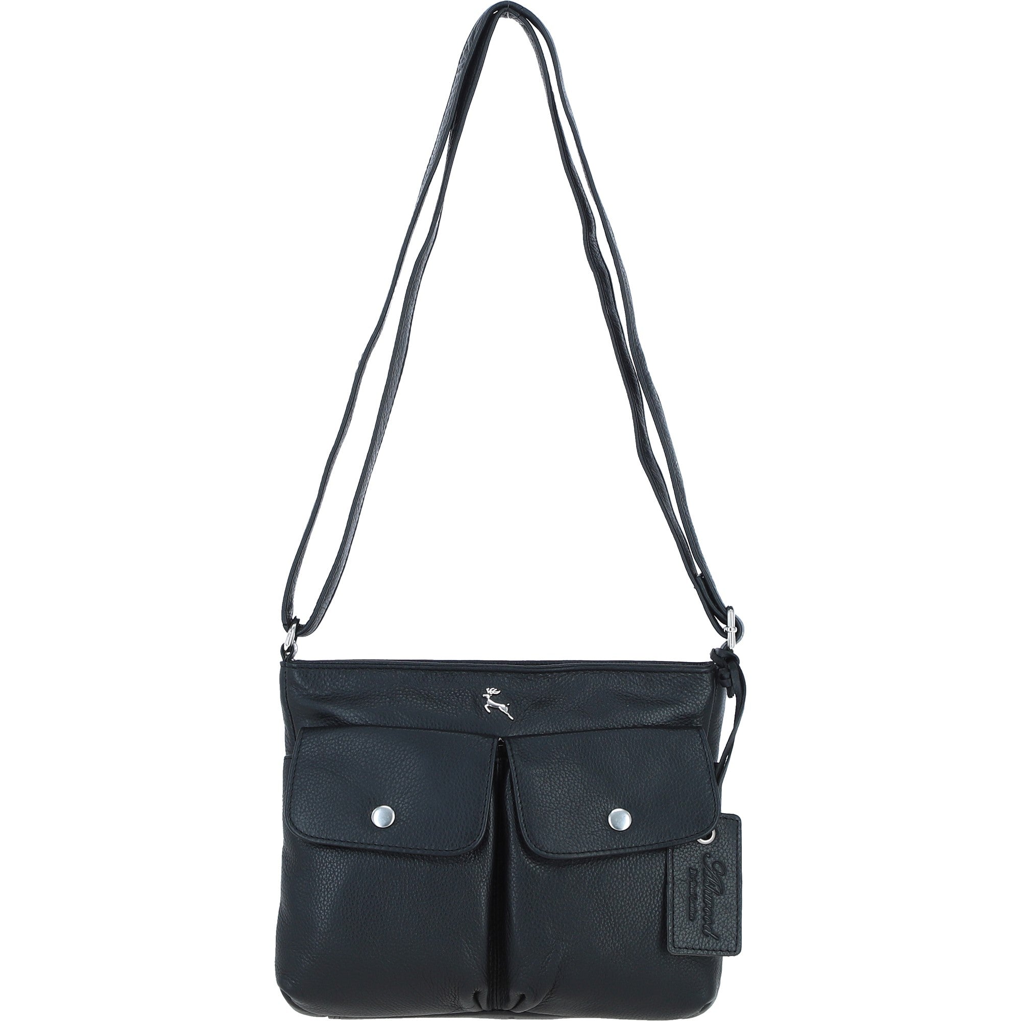 Adjustable Crossbody & Shoulder Bag Black: Cardiff