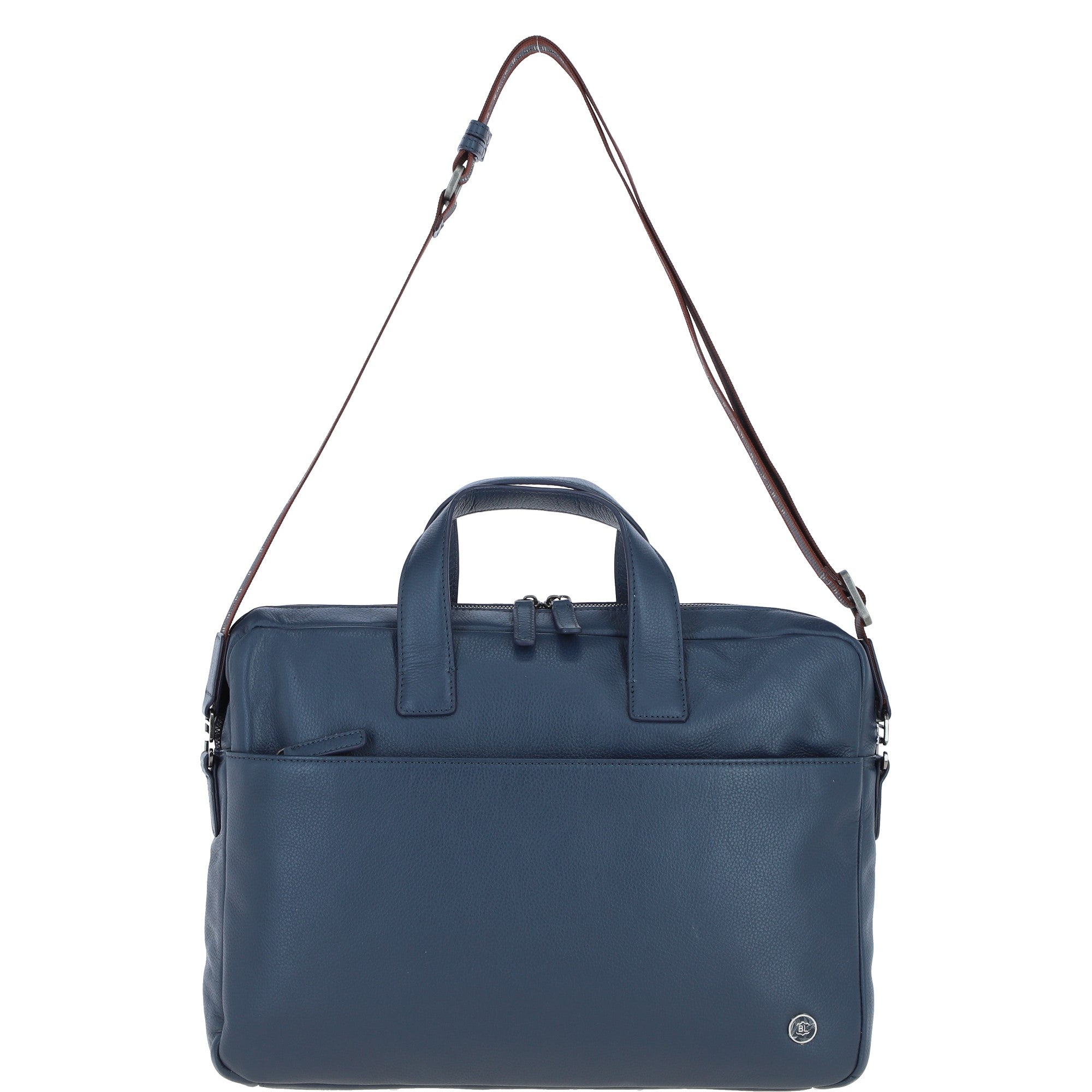 Brampton Leather Men's Laptop Bag Navy: 64547