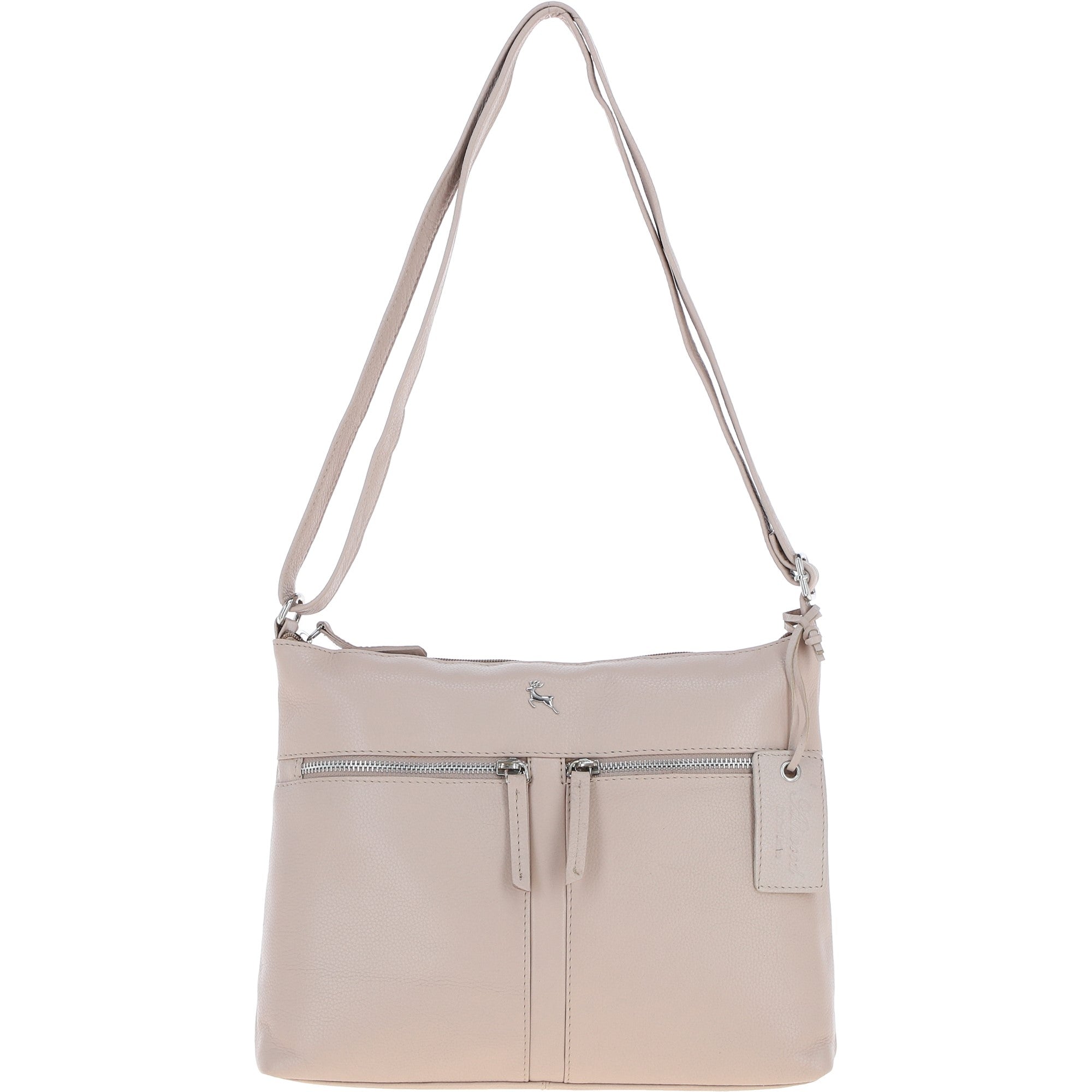 Sleek Luxe Leather Shoulder Bag Mushroom: Mourne