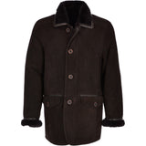 Mens  Sheepskin Coat Brown/snu: KE-183