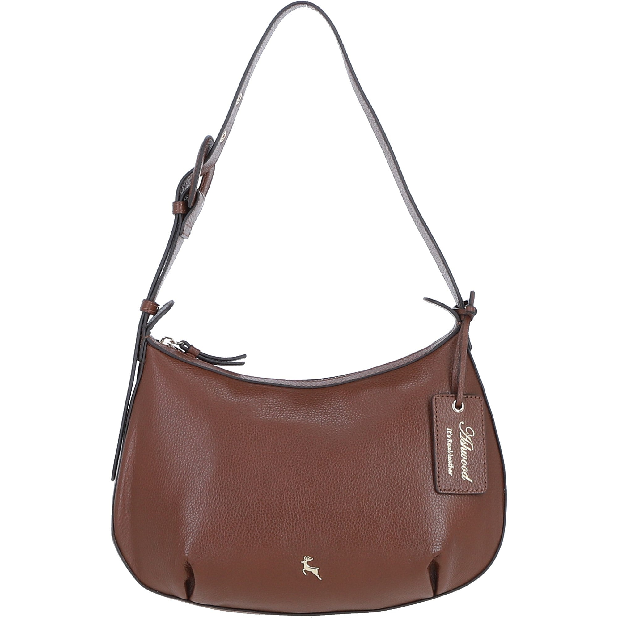 Ashwood Leather Shoulder Bag 2 Tone Tan: 64732