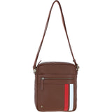 Gabicci Mens Leather Messenger Bag Tan: GB-64952