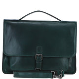 Ashwood Leather Unisex Large Crossbody Satchel Bag Green: P-63