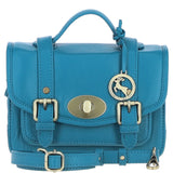 Stylish Ashwood Leather Medium Satchel Bag Turquise: Y-62