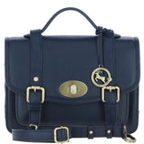 Stylish Ashwood Leather Large Satchel Bag Navy: Y-63