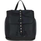 Trendsetting Women's Leather Backpack - Chic & Versatile Black: 61753