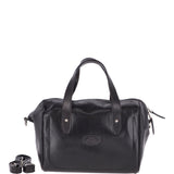 The Bridge Medium Italian Leather Barrel Bag Iron Blue  - 44253 01 09 NH