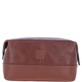 Mens Leather Washbag Chestnut: Milo