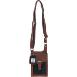 Ashwood Leather & Harris Tweed® Cloth elegance Crossbody Bag Tan/Watch: TW-20-04-TW