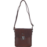 Ashwood Leather Medium Men's Buckle Crossbody Bag Chestnut: S-61