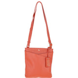 Ashwood Curve  Zip Top Leather Cross Body Bag Burnt Orange: 64640/curve