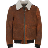 Classic Trapper Suede Leather Pilot Jacket Cognac: Trap-Pilot