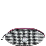 Ashwood Leather & Harris Tweed® Cloth Rugby Washbag Black/Mix: TW-82-23-BM