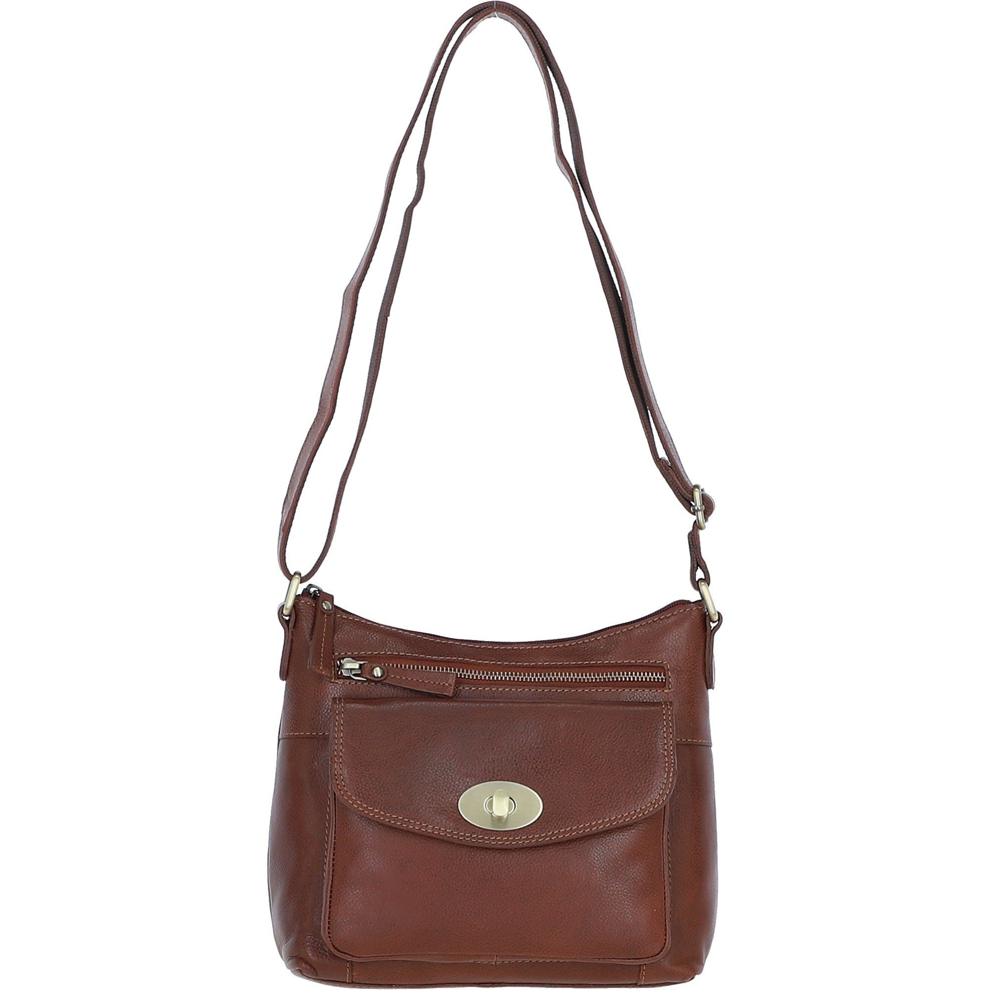 Ashwood Leather Crossbody Bag Tan: M-86