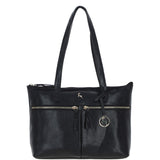 Ashwood Sleek Leather Tote Bag Black: Amelia