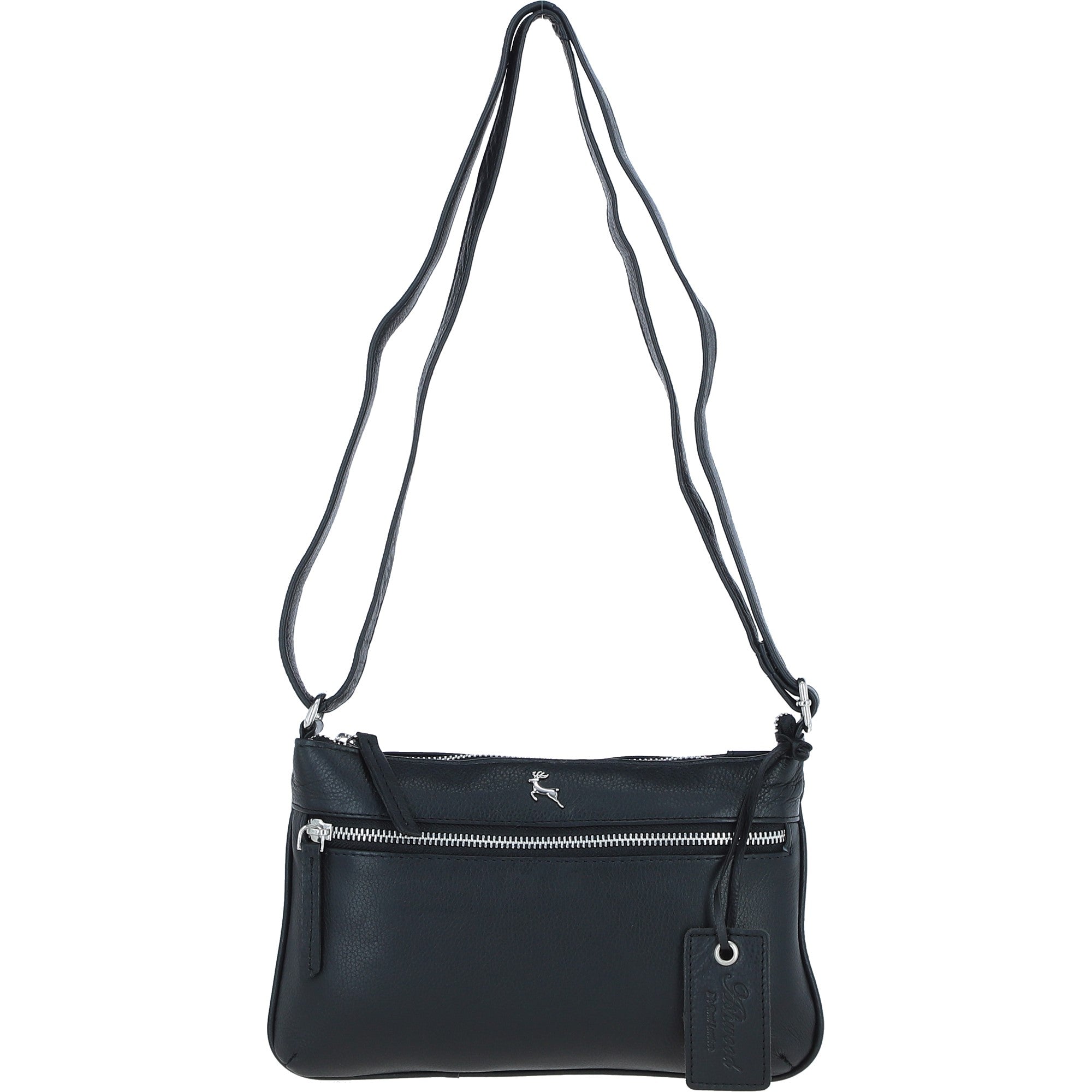 Ashwood Leather Crossbody Bag Black: Swansea