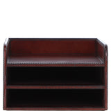 Executive Ashwood Leather Tripple Layer Paper Tray/Organizer Chestnut: LF-172