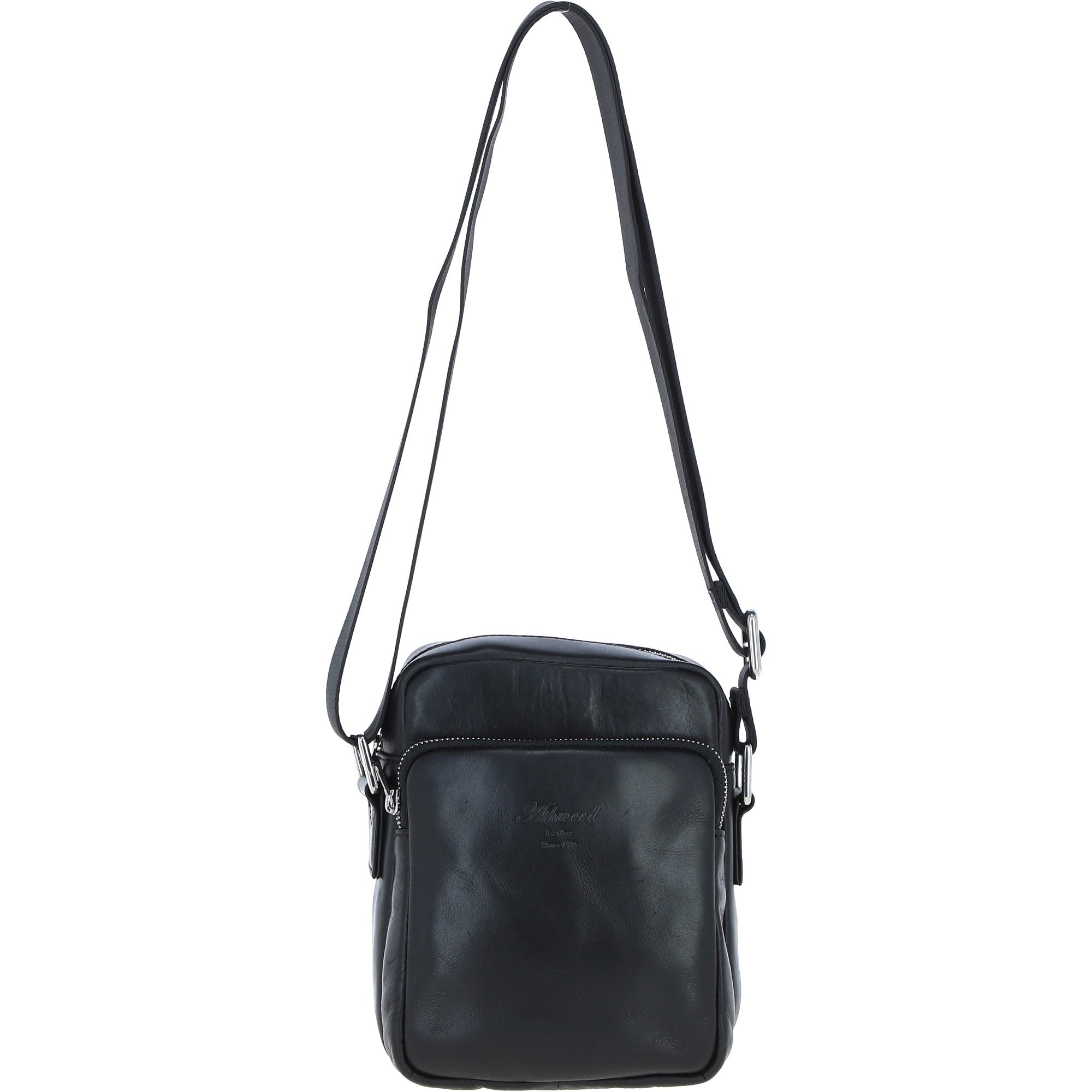 Ashwood Leather Men's Cross Body Bag Black: PL-43