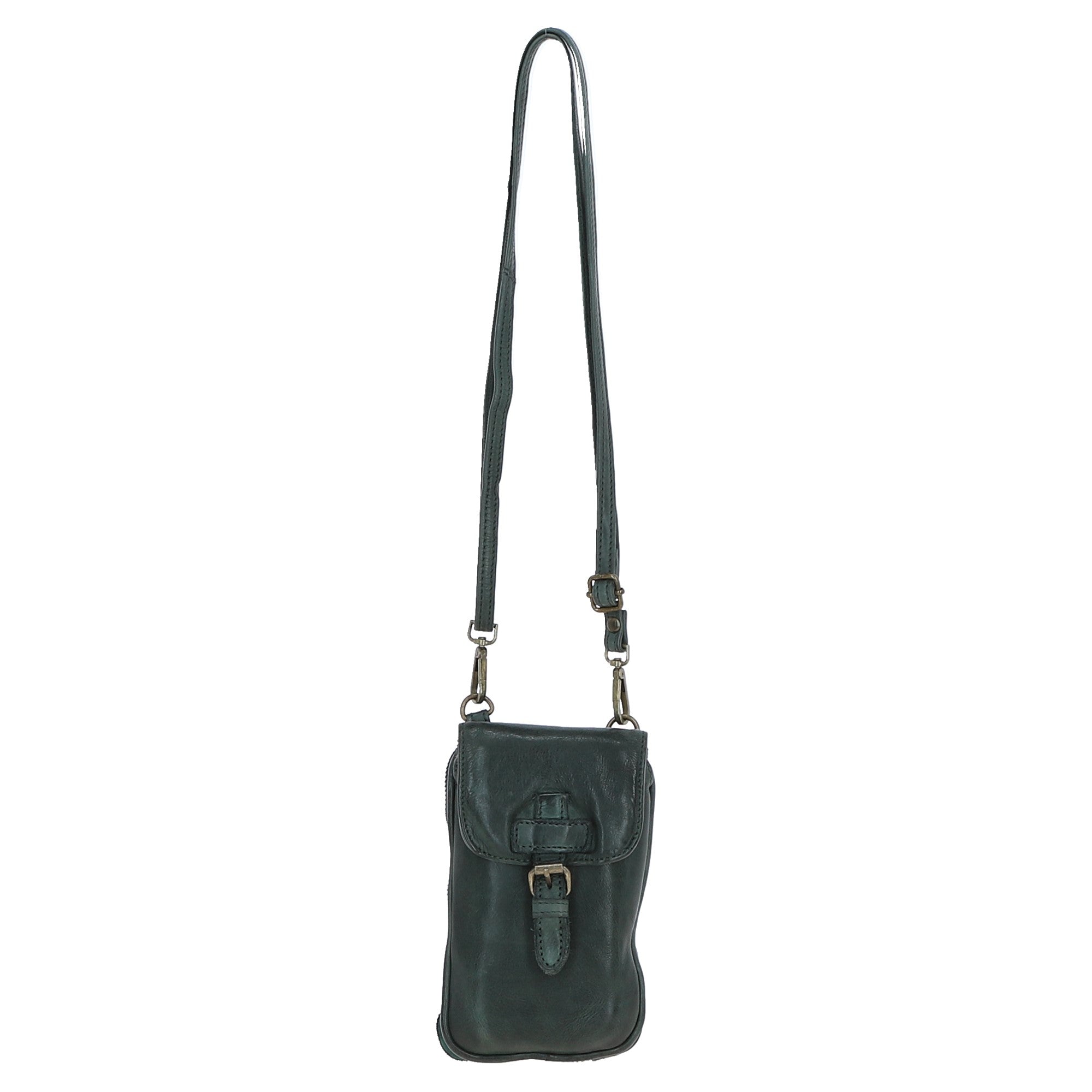 Ashwood Leather Crossbody Smart Phone Bag Green: D-99