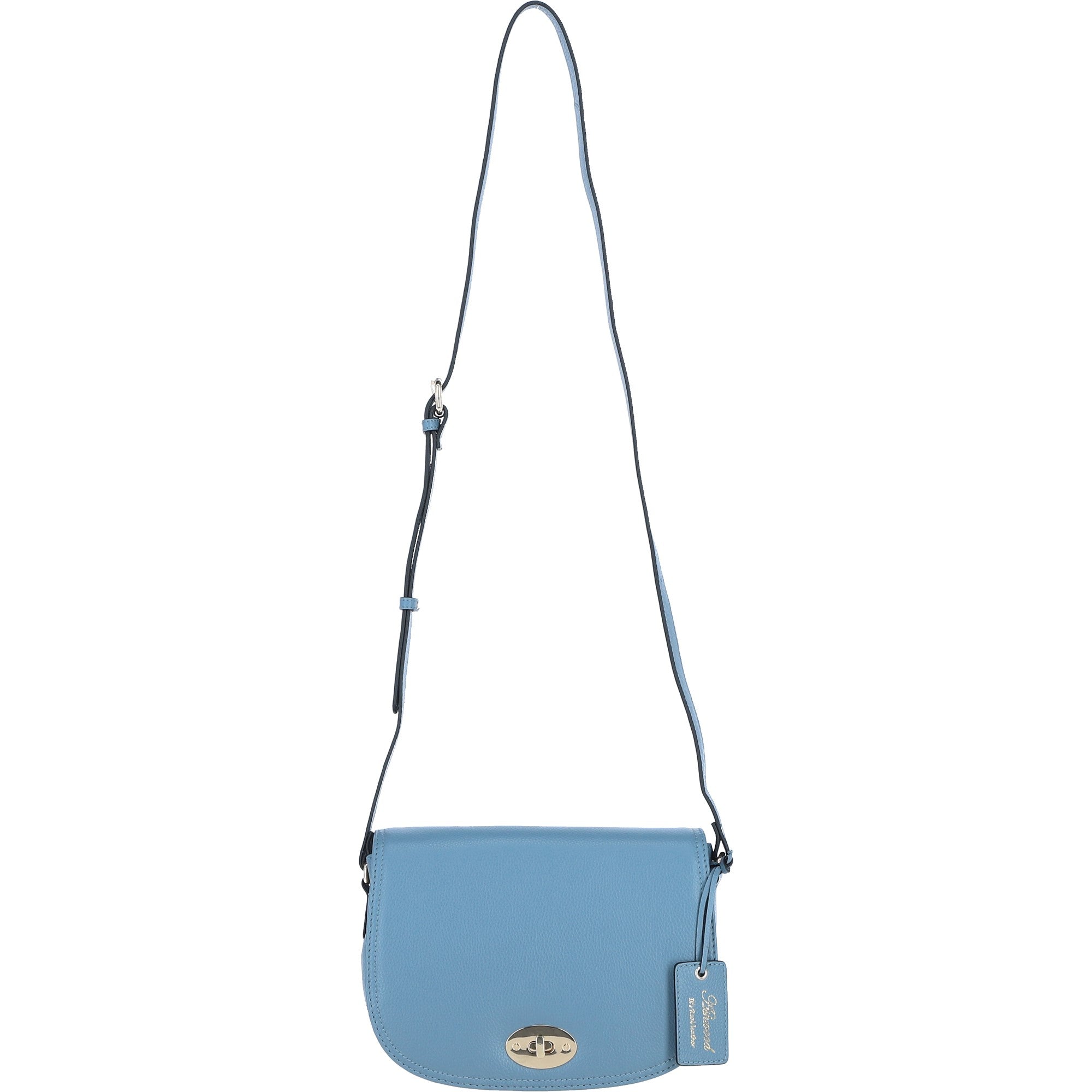 Ashwood Leather Crossbody Bag with Twist Lock Denim: 64787