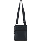 Real Leather Messenger Bag Black: BERLIN
