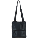 Real Leather Messenger Bag with Multiple Pockets Black: MOSCOW