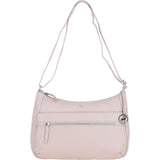 Leather Shoulder Bag with Zip & Magnetic Pocket Blush: Meath