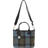 Versatile Ashwood Leather & Harris Tweed® Cloth Shoulder Bag Brown/Mcload: TW-22-01-BM