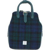 Ashwood Leather & Harris Tweed® Cloth Multi-Pocket Backpack Green/Watch: TW-66-18-GW