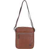 Brampton Leather Men's Crossbody Bag Tan: 64405