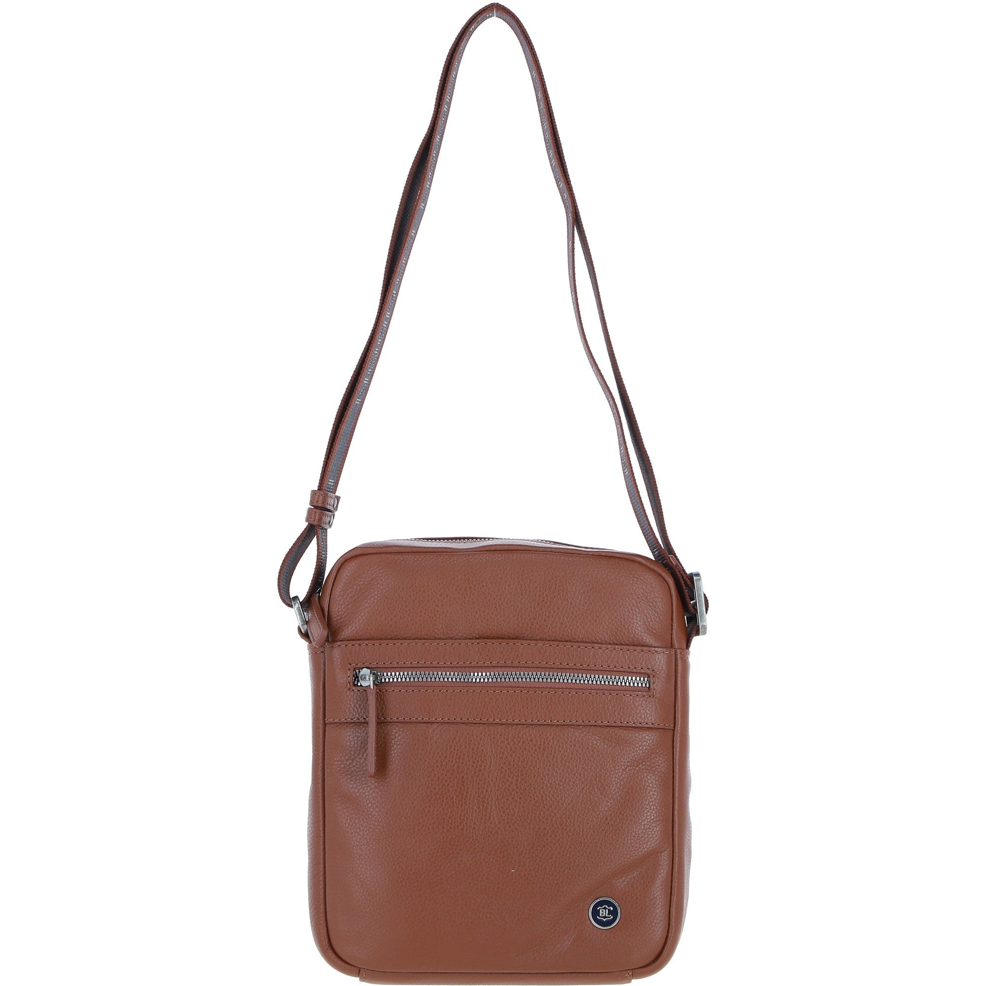 Brampton Leather Men's Crossbody Bag Tan: 64405