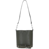 Elegant Crossbody Bucket Bag Khaki: 63386