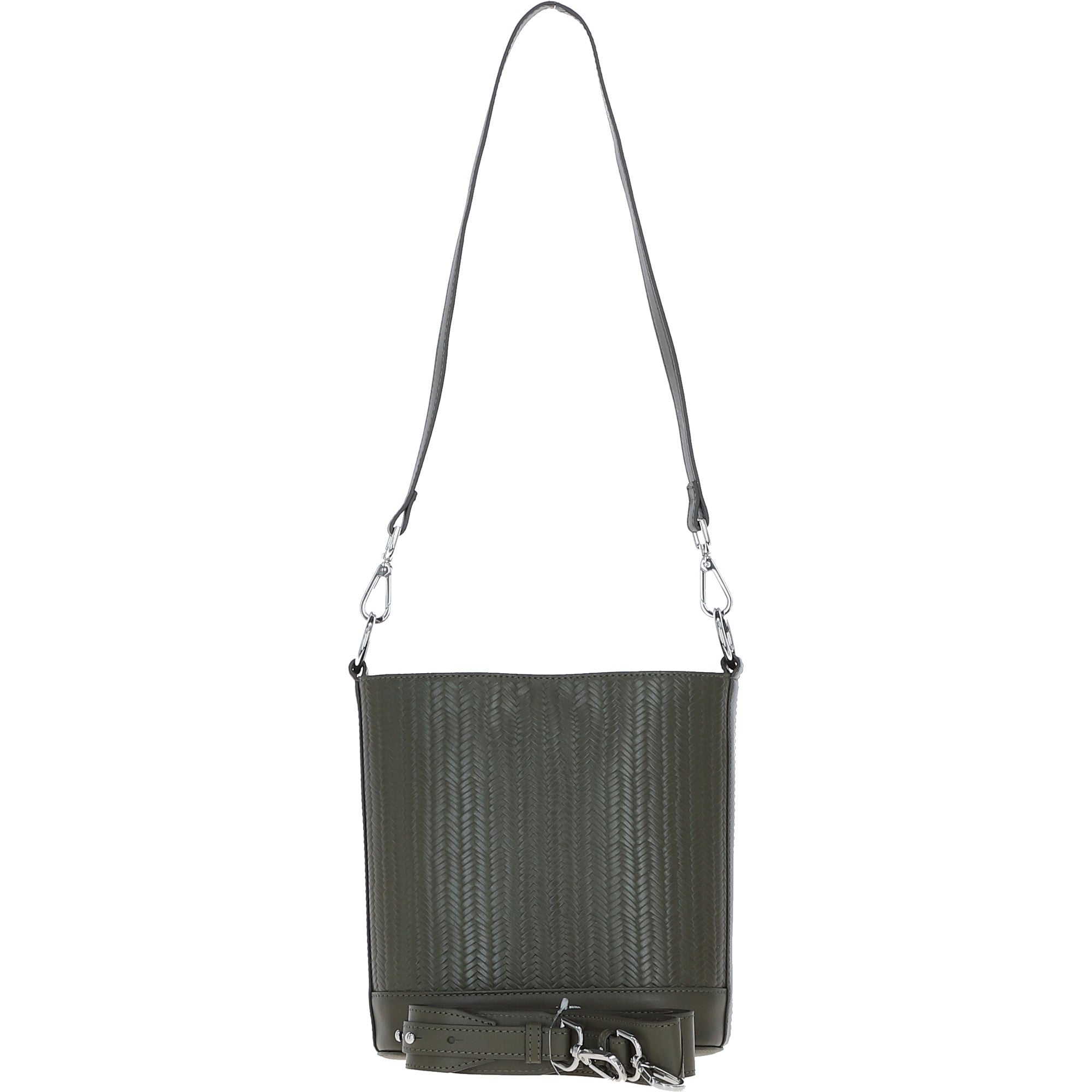 Elegant Crossbody Bucket Bag Khaki: 63386