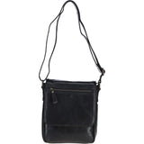 Sleek Leather Messenger Bag with Multiple Pockets Black: TL-004